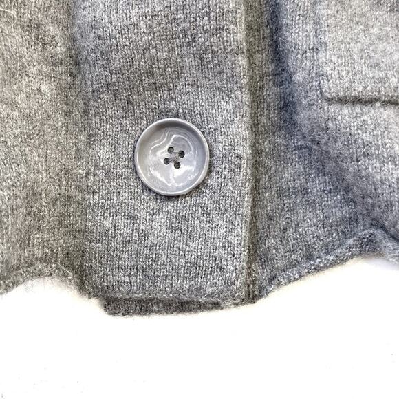 Max Studio 2 Ply Cashmere Shawl Collar Cardigan Soft Gray Quiet Luxury Fall NEW - Picture 10 of 12